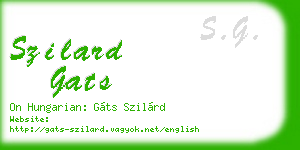 szilard gats business card